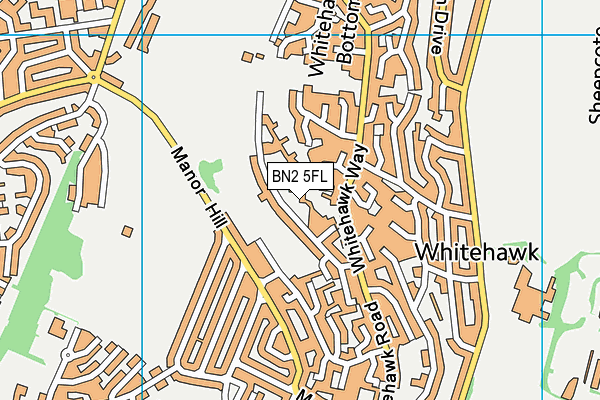 City Academy Whitehawk map (BN2 5FL) - OS VectorMap District (Ordnance Survey)