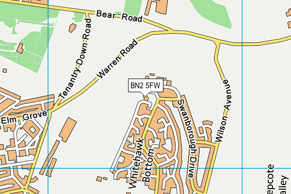 BN2 5FW map - OS VectorMap District (Ordnance Survey)
