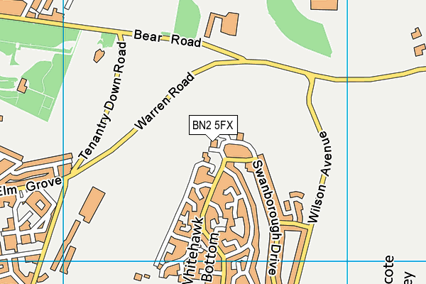 BN2 5FX map - OS VectorMap District (Ordnance Survey)