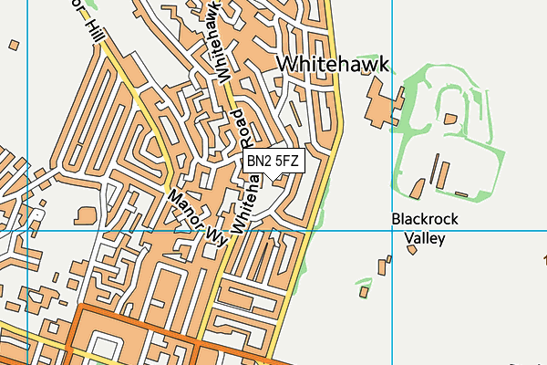 BN2 5FZ map - OS VectorMap District (Ordnance Survey)