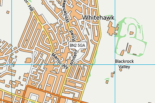 BN2 5GA map - OS VectorMap District (Ordnance Survey)