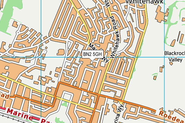BN2 5GH map - OS VectorMap District (Ordnance Survey)