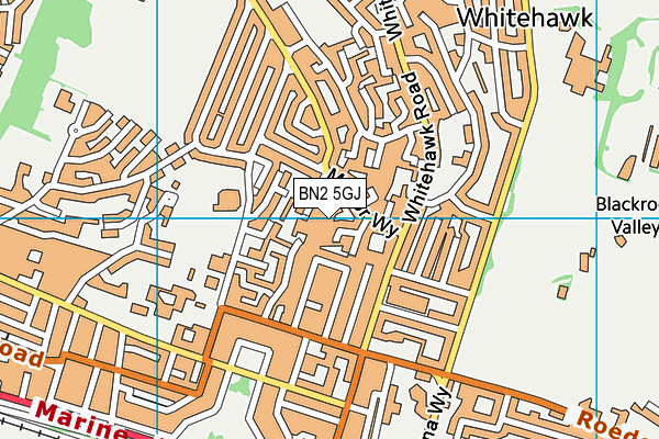 BN2 5GJ map - OS VectorMap District (Ordnance Survey)