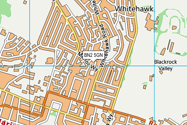 BN2 5GN map - OS VectorMap District (Ordnance Survey)