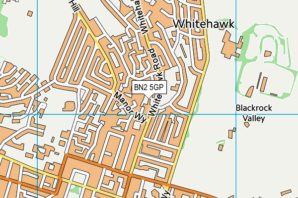 BN2 5GP map - OS VectorMap District (Ordnance Survey)