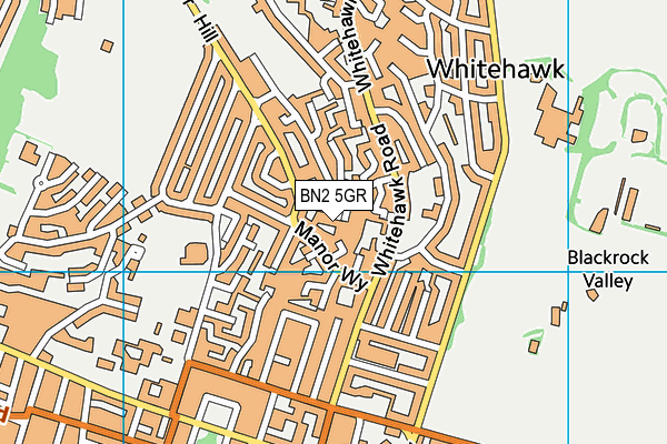 BN2 5GR map - OS VectorMap District (Ordnance Survey)