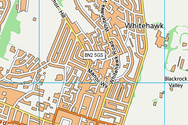 BN2 5GS map - OS VectorMap District (Ordnance Survey)