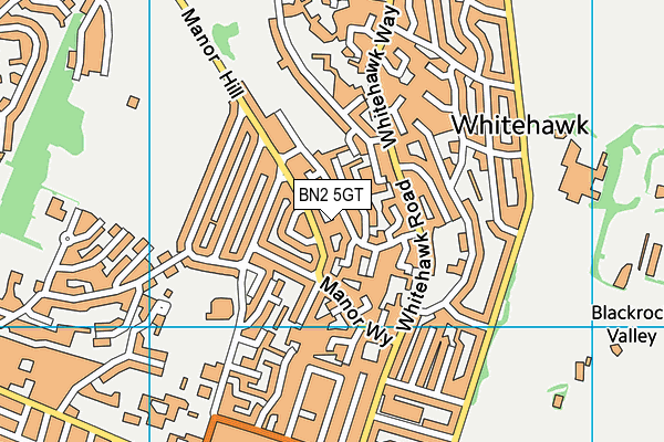 BN2 5GT map - OS VectorMap District (Ordnance Survey)