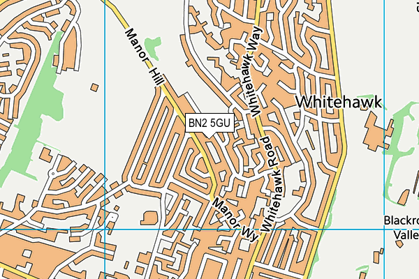 BN2 5GU map - OS VectorMap District (Ordnance Survey)