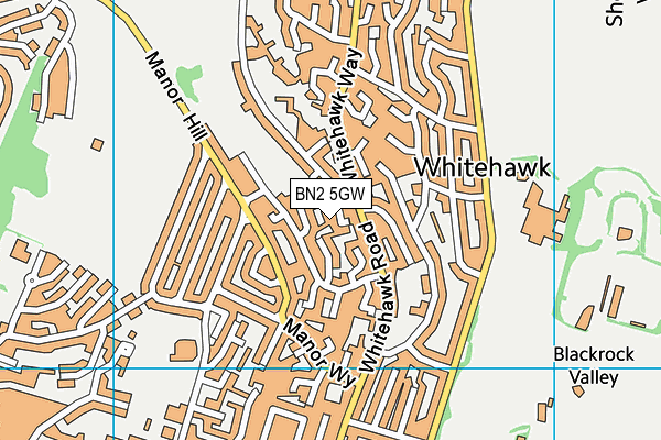 BN2 5GW map - OS VectorMap District (Ordnance Survey)