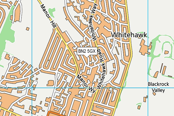 BN2 5GX map - OS VectorMap District (Ordnance Survey)