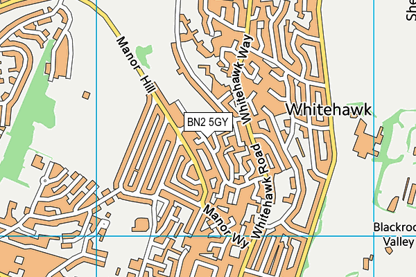 BN2 5GY map - OS VectorMap District (Ordnance Survey)