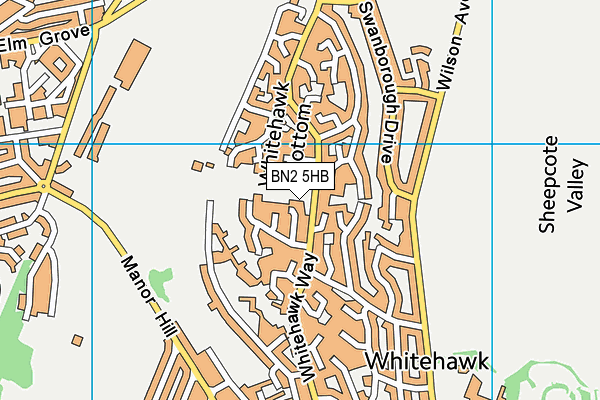 BN2 5HB map - OS VectorMap District (Ordnance Survey)