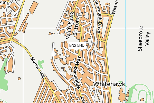 BN2 5HD map - OS VectorMap District (Ordnance Survey)