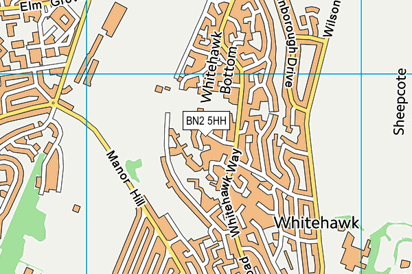 BN2 5HH map - OS VectorMap District (Ordnance Survey)