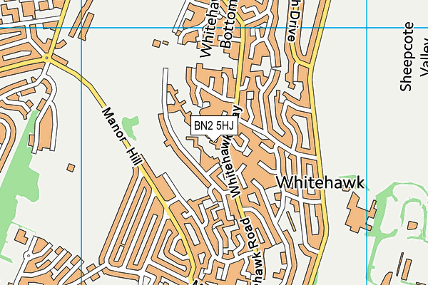 BN2 5HJ map - OS VectorMap District (Ordnance Survey)
