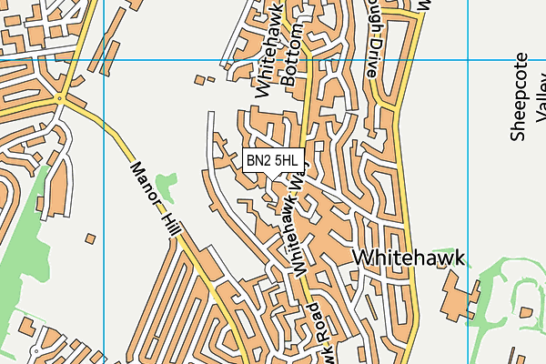 BN2 5HL map - OS VectorMap District (Ordnance Survey)