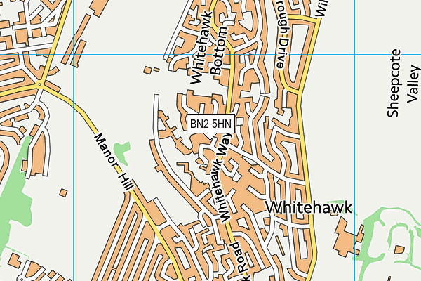 BN2 5HN map - OS VectorMap District (Ordnance Survey)