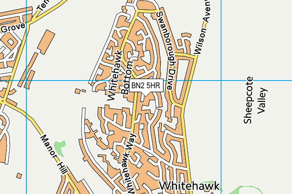 BN2 5HR map - OS VectorMap District (Ordnance Survey)