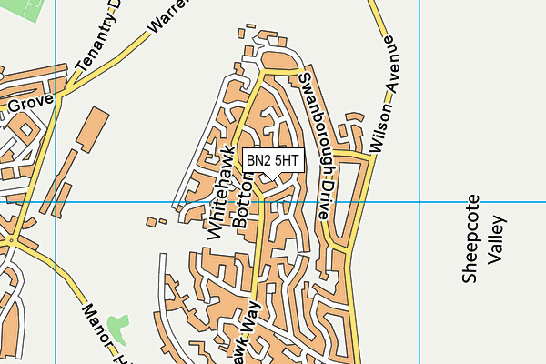 BN2 5HT map - OS VectorMap District (Ordnance Survey)