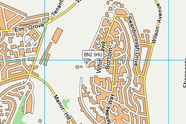 BN2 5HU map - OS VectorMap District (Ordnance Survey)