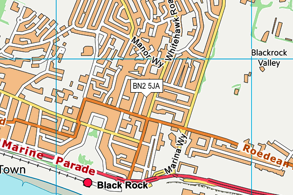BN2 5JA map - OS VectorMap District (Ordnance Survey)