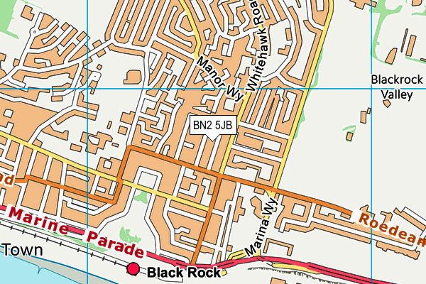 BN2 5JB map - OS VectorMap District (Ordnance Survey)