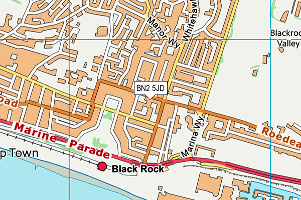 BN2 5JD map - OS VectorMap District (Ordnance Survey)