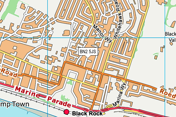 BN2 5JS map - OS VectorMap District (Ordnance Survey)