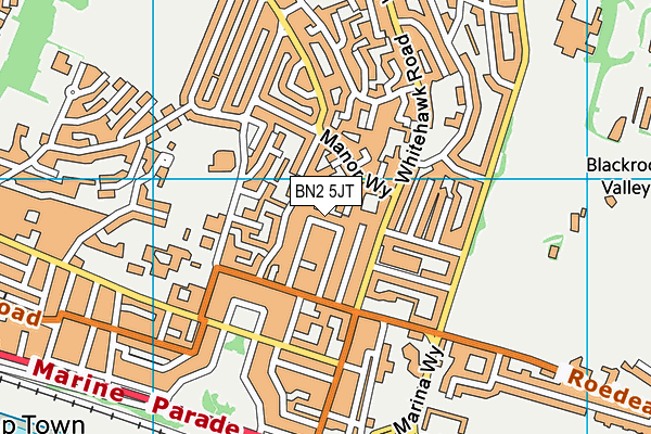 BN2 5JT map - OS VectorMap District (Ordnance Survey)