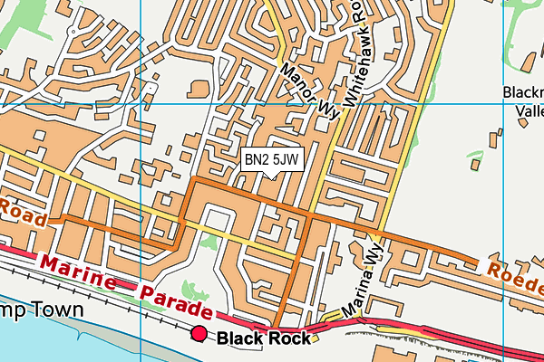 BN2 5JW map - OS VectorMap District (Ordnance Survey)