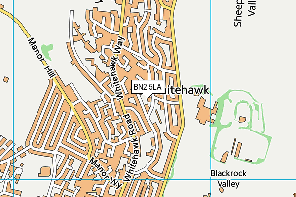 BN2 5LA map - OS VectorMap District (Ordnance Survey)