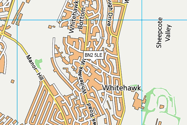 BN2 5LE map - OS VectorMap District (Ordnance Survey)