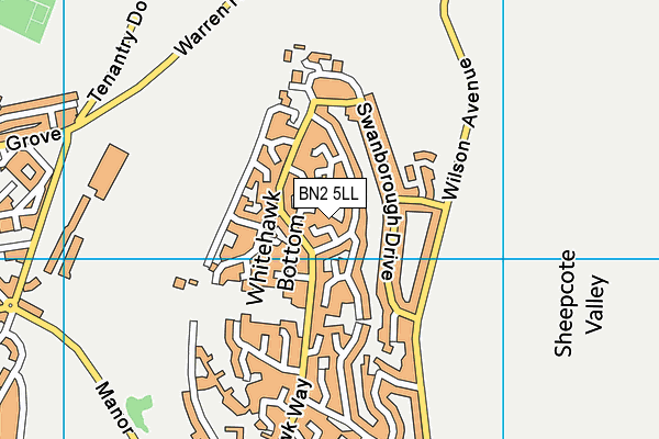 BN2 5LL map - OS VectorMap District (Ordnance Survey)
