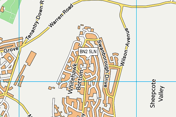 BN2 5LN map - OS VectorMap District (Ordnance Survey)