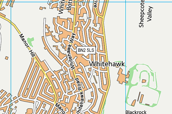 BN2 5LS map - OS VectorMap District (Ordnance Survey)