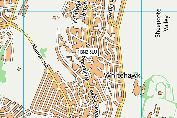 BN2 5LU map - OS VectorMap District (Ordnance Survey)