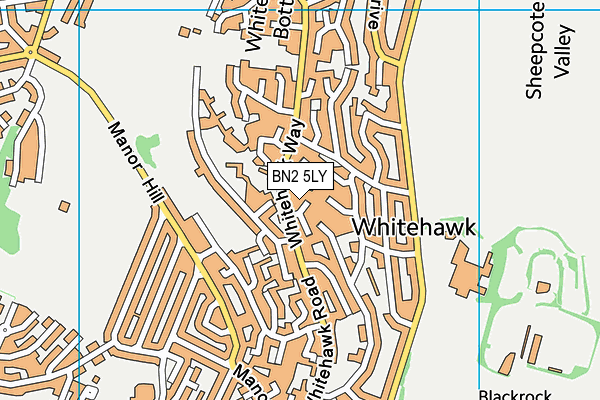BN2 5LY map - OS VectorMap District (Ordnance Survey)
