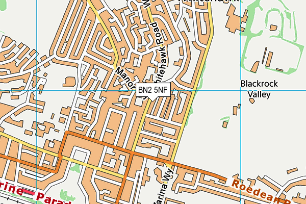 BN2 5NF map - OS VectorMap District (Ordnance Survey)