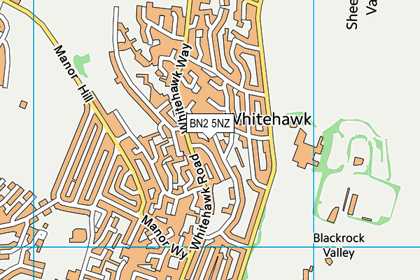 BN2 5NZ map - OS VectorMap District (Ordnance Survey)
