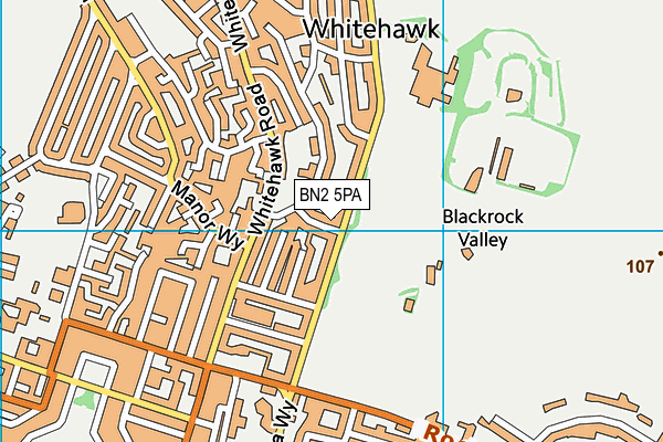 East Brighton Park map (BN2 5PA) - OS VectorMap District (Ordnance Survey)