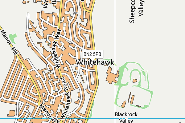 BN2 5PB map - OS VectorMap District (Ordnance Survey)