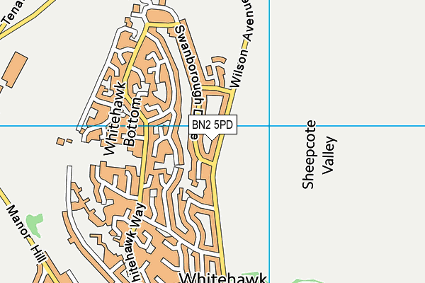 BN2 5PD map - OS VectorMap District (Ordnance Survey)