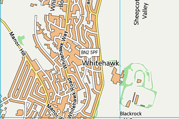 BN2 5PF map - OS VectorMap District (Ordnance Survey)