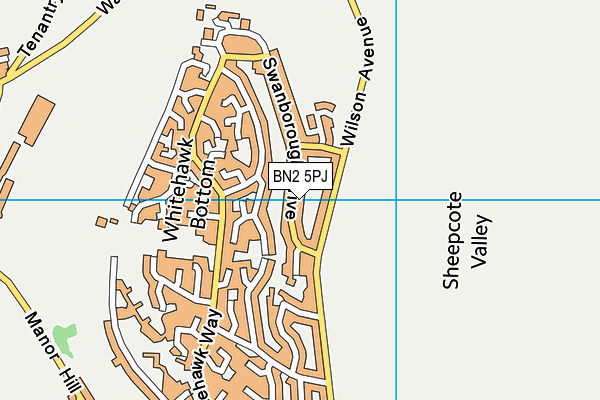 BN2 5PJ map - OS VectorMap District (Ordnance Survey)