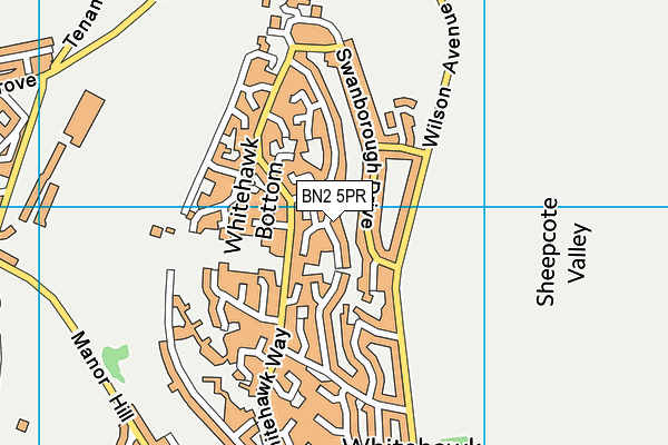 BN2 5PR map - OS VectorMap District (Ordnance Survey)