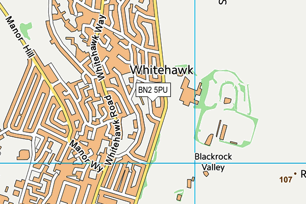 BN2 5PU map - OS VectorMap District (Ordnance Survey)