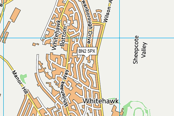 BN2 5PX map - OS VectorMap District (Ordnance Survey)