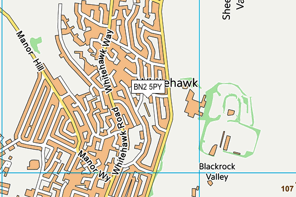 BN2 5PY map - OS VectorMap District (Ordnance Survey)