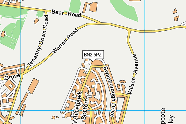 BN2 5PZ map - OS VectorMap District (Ordnance Survey)